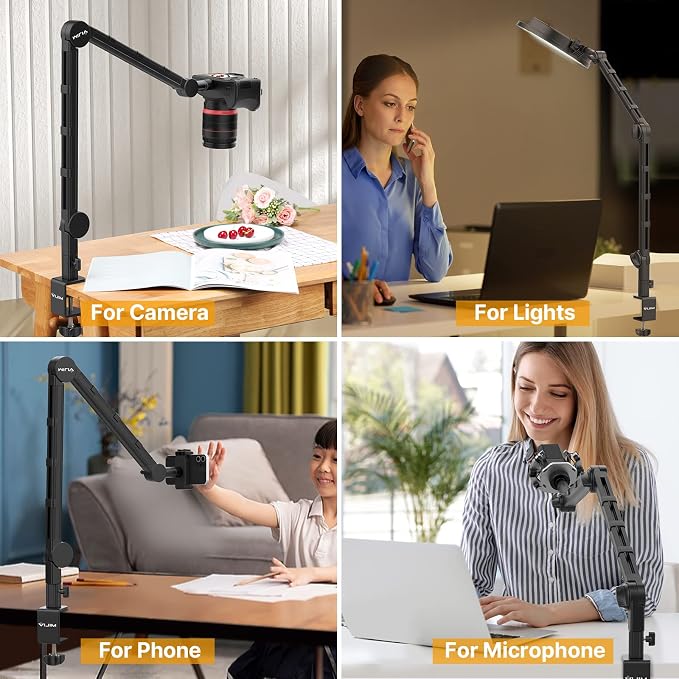 PICTRON VIJIM LS25 Camera Desk Mount, Flexible Overhead Webcam Stand - Image 6