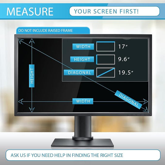 Premium Privacy Screen Filter for 19.5 Inches Desktop Computer Widescreen - Image 2