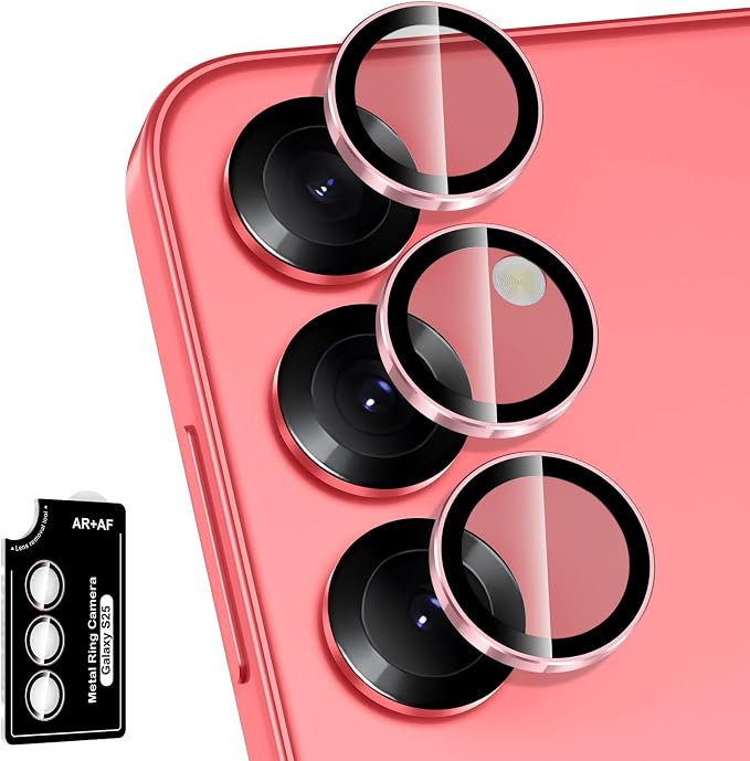 for Samsung Galaxy S25 Camera Lens Protector, Individual Metal Ring Tempered by Btscase