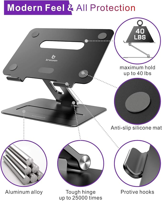 Laptop Stand | Adjustable Ergonomic Riser - Image 3