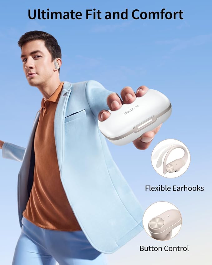 PocBuds Bluetooth Headphones Wireless Earbuds 80hrs Playtime Wireless Charging - Image 6