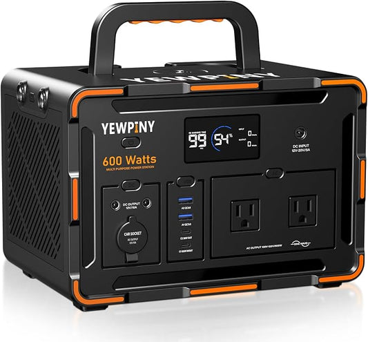 600W Portable Power Station EM600, 599.4Wh 162000mAh Solar Generator by ThebestonYewpiny