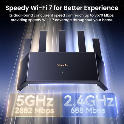 Tenda BE3600 Dual Band WiFi 7 Router– 3x1G Ports, Easy Setup, Security Protect - Image 3