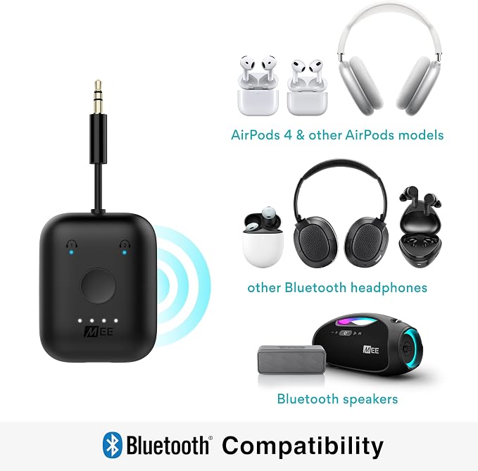 MEE audio Connect Air in-Flight Bluetooth Wireless Audio Transmitter, - Image 5
