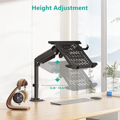 WALI Laptop Tray Desk Mount, Laptop Arm Mount Fits 10-15.6 Inch Notebook - Image 5