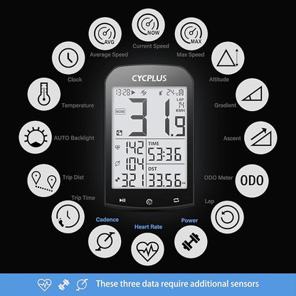 CYCPLUS GPS Wireless Bike Computer, Cycling Computer GPS - Image 3