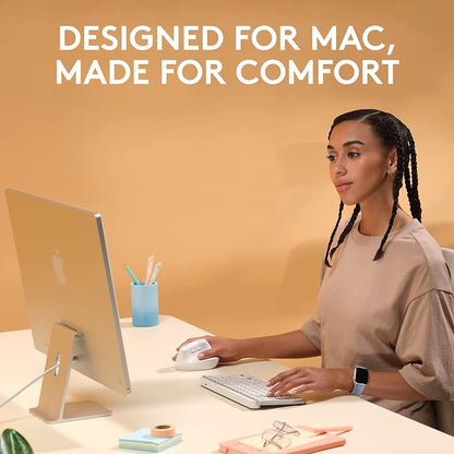 Logitech Lift for Mac Wireless Vertical Ergonomic Mouse, Quiet Clicks, Silent - Image 2
