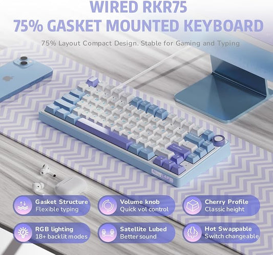 RK ROYAL KLUDGE R75 Mechanical Keyboard Wired - Image 2