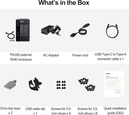 QNAP TR-002-A-US 2 Bay USB Type-C Direct Attached Storage - Image 6