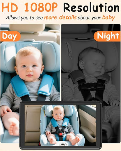 Rohent Baby Car Camera 7.2-Inch Monitor: 1080P HD Rear Facing Infant Backseat - Image 3