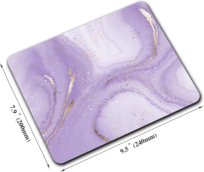 Gold Splatter Marble Mouse Pad, Anti-Slip Rubber Base Wireless Mouse Pads - Image 2