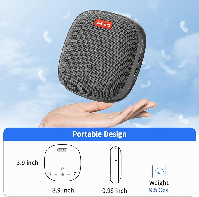 AIRHUG Conference Speaker and Microphone, Advanced Noise Reduction, USB-C Plug - Image 4