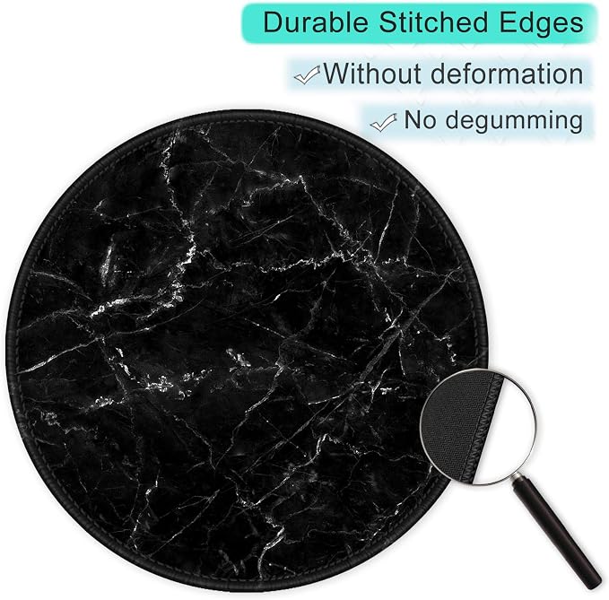 ITNRSIIET Round Mouse Pad with Stitched Edge Premium-Textured Waterproof - Image 5