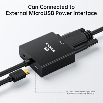 HDMI to VGA Adapter with 3.5mm Audio & USB Power – 1080P Converter - Image 4