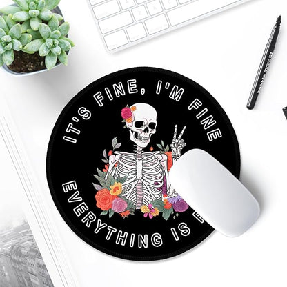 ITNRSIIET Round Mouse Pad with Stitched Edge Premium-Textured Waterproof - Image 6