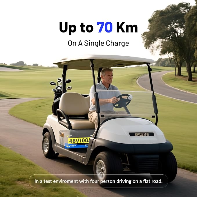 48 Volt Golf Cart Batterys 200A BMS, 48V 100Ah LiFePO4 Lithium Battery - Image 8