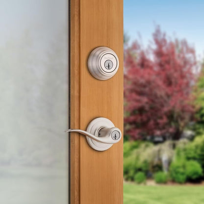 Kwikset 991 Tustin Entry Lever and Single Cylinder Deadbolt Combo Pack - Image 2