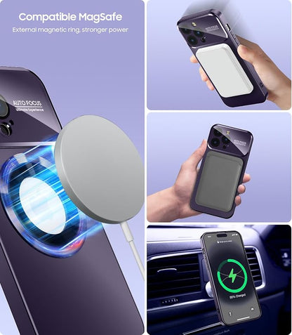 Magnetic for iPhone 13 Pro Case, Built-in Camera Lens Protector, Compatible - Image 3
