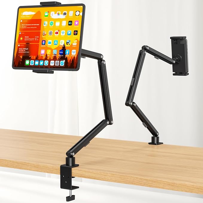 Tablet Stand Holder, Adjustable Foldable iPad Desk Mount Arm by Houele