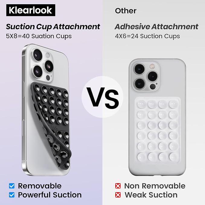 2PCS Silicone Suction Cup Phone Case Mount Double Sided, Hands-Free Phone - Image 2