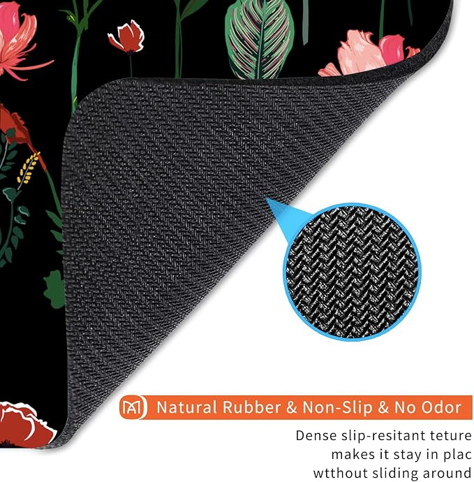 Square Mouse Pad Blooming Botanical Flowers, Personalized Premium-Textured - Image 5
