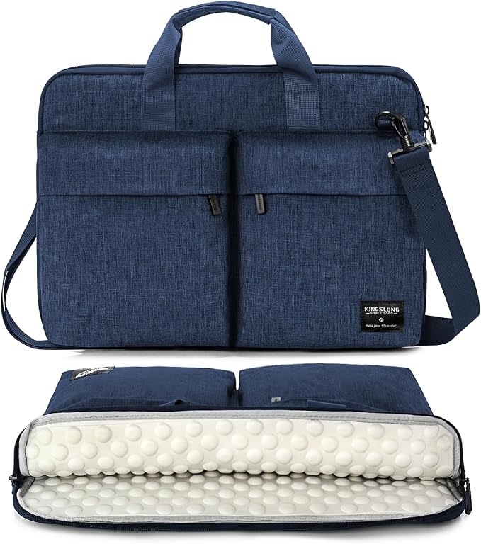 KINGSLONG 15.6 inch Laptop Shoulder Bag, Slim Laptop Sleeve Case, Shockproof by KINGSLONG