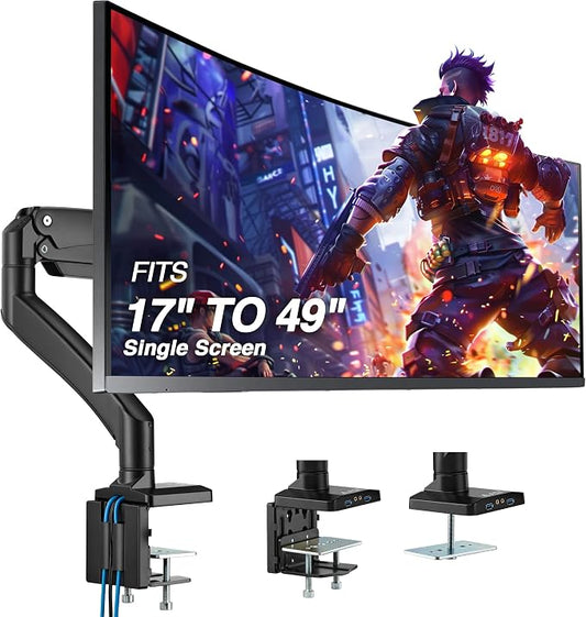 AVLT Single 17"-49" Super Ultrawide Monitor Arm by AVLT-USA