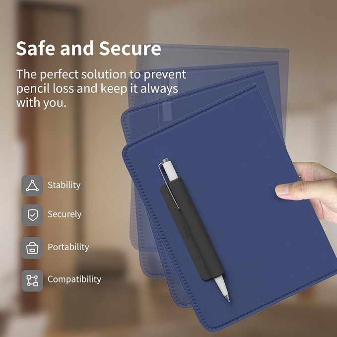ELETIUO Pencil Holder For Most Pens, Self-Adhesive Stick To Notebooks, Silicone - Image 4