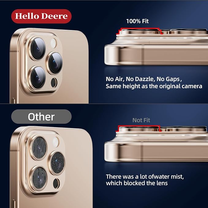 Compatible with iPhone 16 Pro Max Camera Lens Protector, 9h Metal Aluminum - Image 2