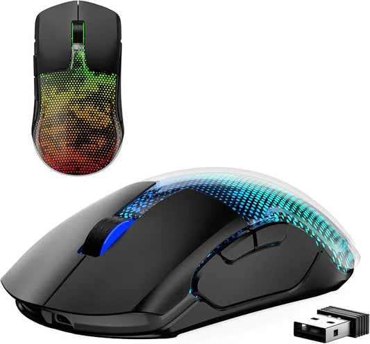 FFJ Master02 Wireless Gaming Mouse, 12000 DPI, Tri-Mode 2.4G/USB-C/Bluetooth by FFJ