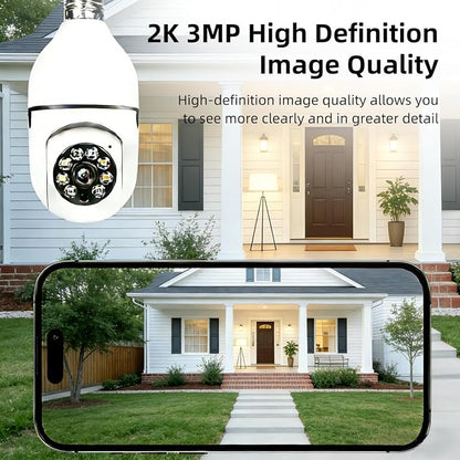 Hawkray Light Bulb Security Camera -5G& 2.4GHz WiFi 2K 3MP Security Cameras - Image 6
