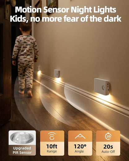 EZVALO 4 Pack Motion Sensor Night Lights Indoor, Rechargeable 1500mAh LED Stair - Image 5