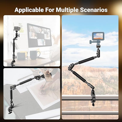 NEEWER 22" Magic Arm w Desk C Clamp, Overhead Camera Mount - Image 4