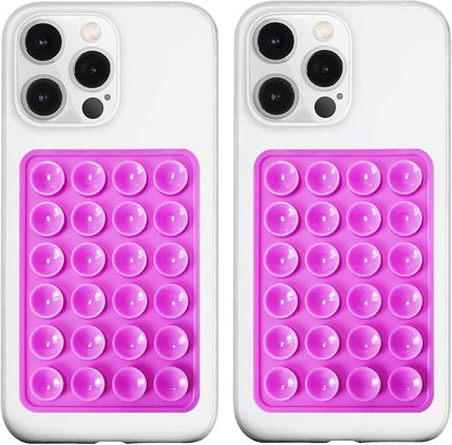 2 Pack Silicone Suction Phone Case Mount, Silicon Adhesive Phone Grip by LvShuLiangPin
