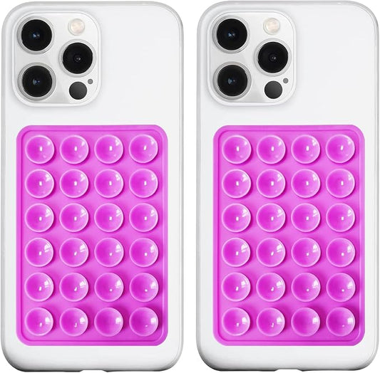 2 Pack Silicone Suction Phone Case Mount, Silicon Adhesive Phone Grip by LvShuLiangPin