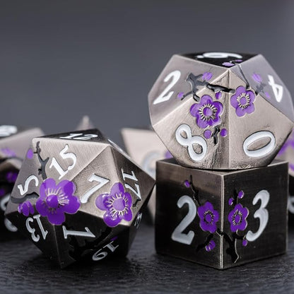 Black Metal DND Dice Set with Gift Case - Image 5