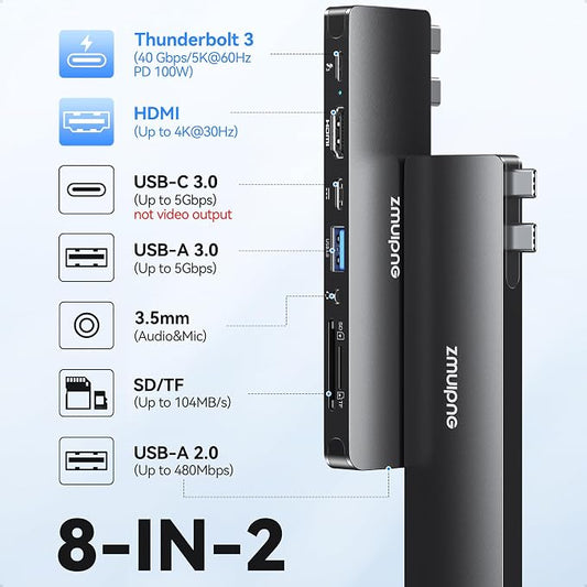 USB C Hub Adapter for MacBook Pro Air 2025-2016 Docking Station for MacBook M4 - Image 2
