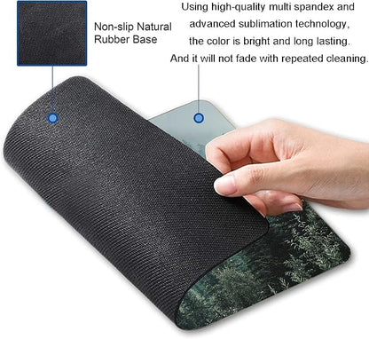 Mouse Pad, Mist Forest Mouse Pad, Washable Square Cloth Mousepad - Image 2