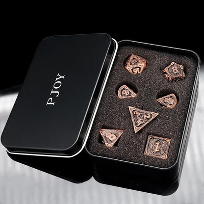 PJOY Metal DND Dice Set D&D Dragon Dice Copper - Image 4