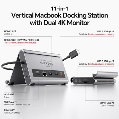 MacBook Pro Docking Station Dual Monitor 4K@60Hz - Image 3