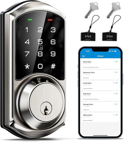 Veise VE06 Smart Deadbolt with App Control, Keyless Entry Smart Lock by Veise