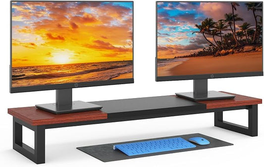 Dual Monitor Stand Riser, 39Inch Large Monitor Stands by YAOHUOO
