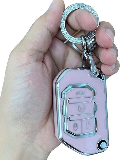 Keyless Entry Systems for Jeep Key Fob Cover Fits for Jeep Wrangler JLU JL - Image 5