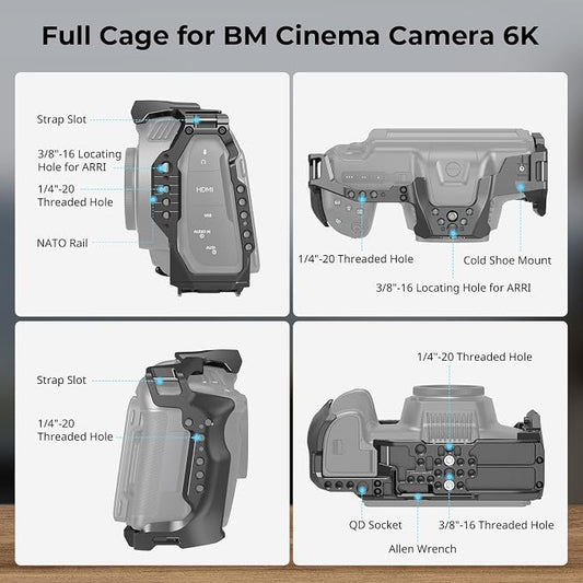 SmallRig Camera Cage Basic Kit for Blackmagic Design Cinema Camera 6K, Full - Image 2