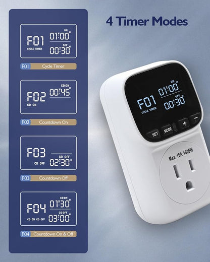 Digital Temperature Controller, Heating & Cooling Thermostat Plug Outlet - Image 4