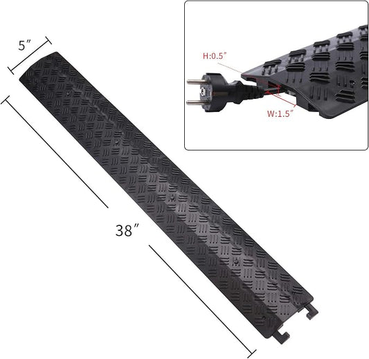 Small 2 Pack - Floor Cord Cover Cord Protector Drop Over Drop Trak Cable Ramp - Image 2