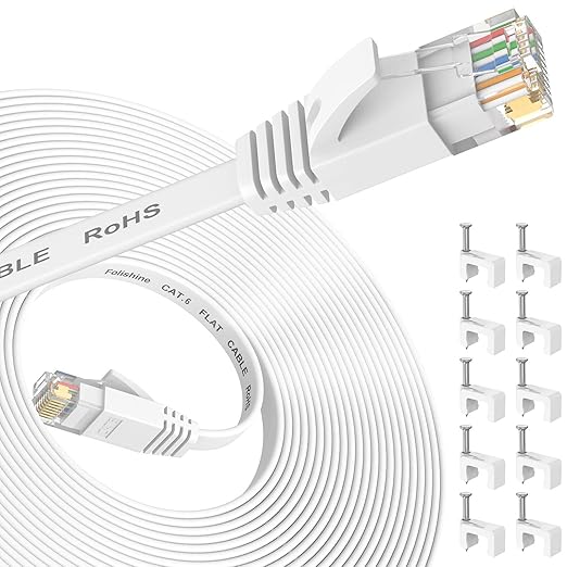 Folishine Ethernet Cable 25 ft, Cat 6e/Cat6 Ethernet Cable High Speed by Folishine