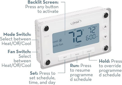 Orbit 83521 Clear Comfort Programmable Thermostat - Image 2