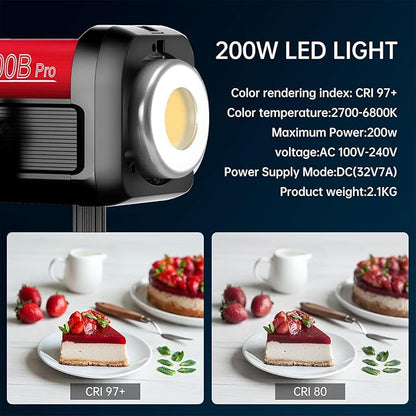 GVM LED Video Light Studio, 200W Studio Light Continuous Lighting Kit - Image 5
