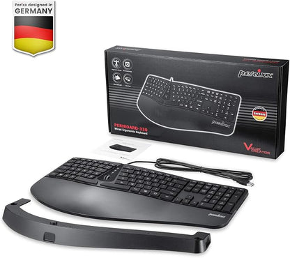 Perixx PERIBOARD-330B, Wired Ergonomic Keyboard - Image 9